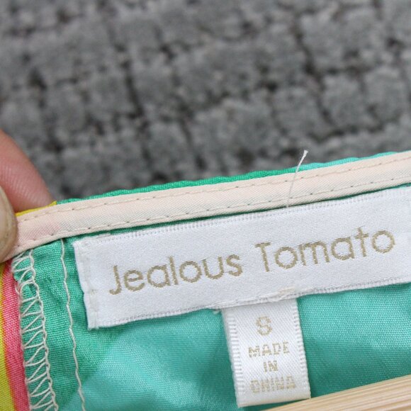 Jealous Tomato Tunic Top Womens Small S Designer Multicolor Geometrical Pattern - Picture 6 of 10